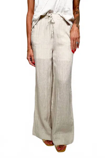 Esqualo Linen Trousers In Natural In White