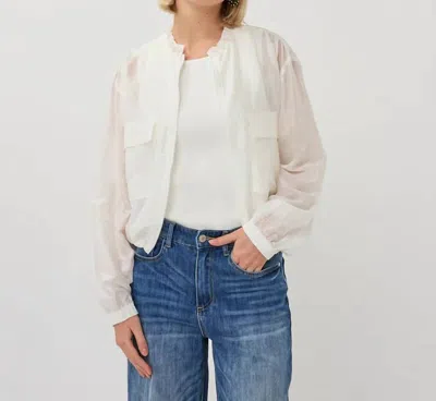 Esqualo Lisbeth Lightweight Bomber Jacket In Off-white In Neutral