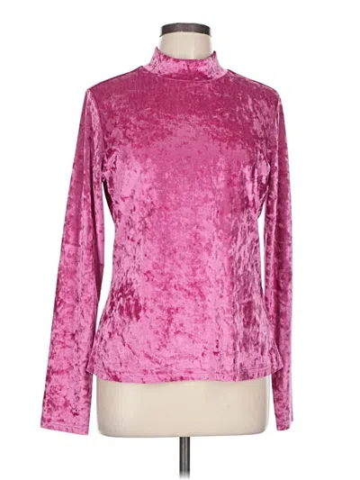 Pre-owned Esqualo Long Sleeve Blouse In Burgundy