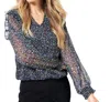 Esqualo Long Sleeve Blouse In Magical Earth Print In Multi