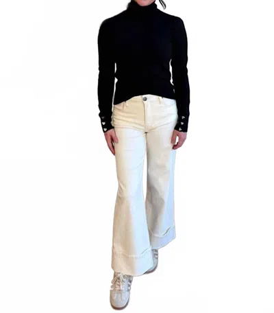 Esqualo Long Sleeve Turtleneck Sweater In Black In Brown