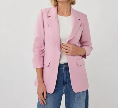 Esqualo Lotte Linen Look Blazer In Rose In Pink