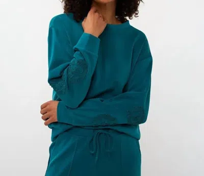 Esqualo Martine Modal Sweater In Teal In Blue