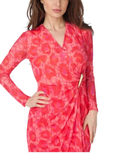 Esqualo Mesh Dress In Fancy Animal Print In Multi