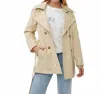 Esqualo Midi Trench Coat In Sand
