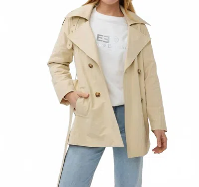 Esqualo Midi Trench Coat In Sand