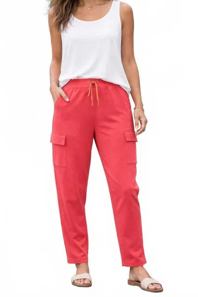 Esqualo Model Cargo Pant In Strawberry In Red
