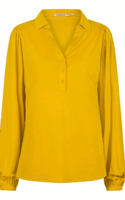 Esqualo Model Top V-neck In Yellow