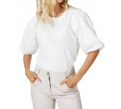 Esqualo Odelia Blouson Sleeve T-shirt In Off-white In Multi