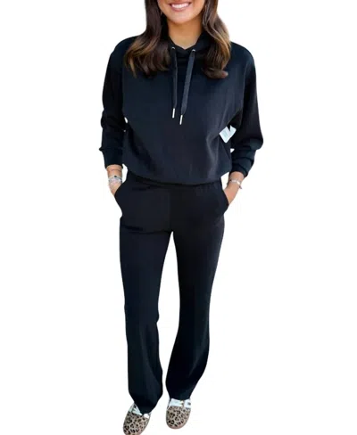Esqualo On The Go Pants Set In Black