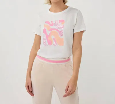 Esqualo Paris T-shirt In Off-white Rose Light Orange