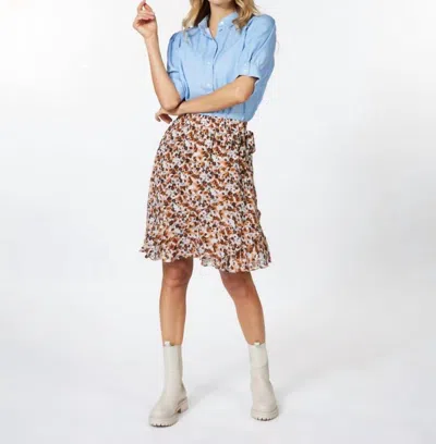 Esqualo Patsy Ruffle Midi Skirt In Pioneer Flower In Multi