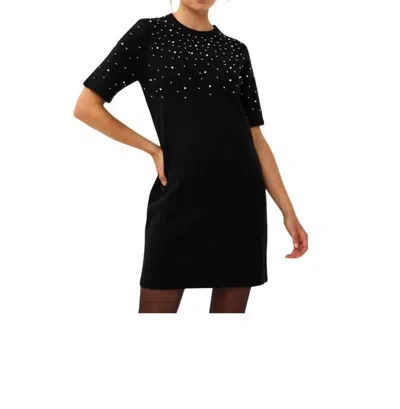 Esqualo Pearl Mini Dress In Black