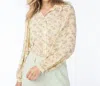 Esqualo Pastel Flower Print Top In Yellow Floral In Yellow