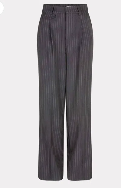Esqualo Pinstripe Trousers In Dark Grey In Multi