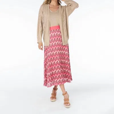Esqualo Plisse Skirt In Multi