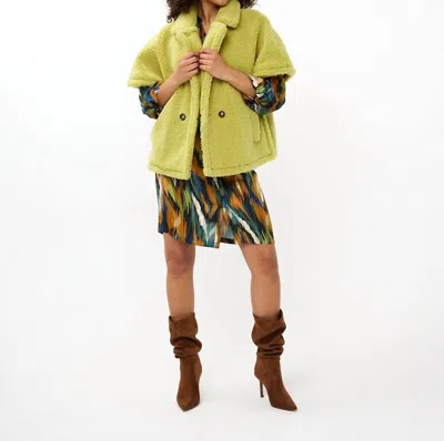 ESQUALO PONCHO TEDDY IN LEAF GREEN