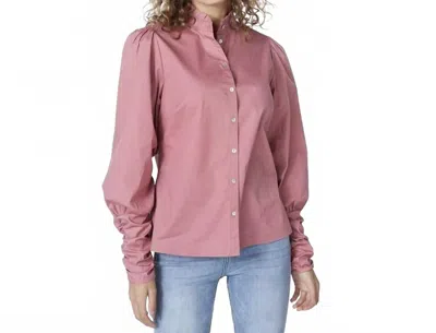 Esqualo Poplin Sleeve Blouse In Vintage Rose In Pink