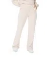 Esqualo Selma Straight Leg Modal Trousers In Natural In White