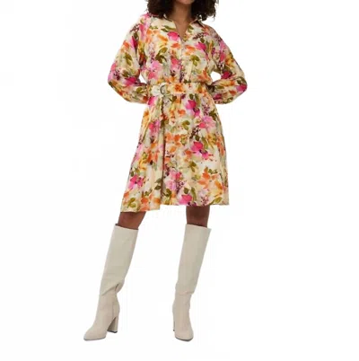 Esqualo Raglan Floral Garden Dress In Print In Multi