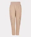 Esqualo Rib Trouser In Dark Sand In Multi