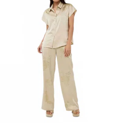 Esqualo Sherica Sequin Trousers In Champagne In Neutral