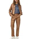 Esqualo Shiny Short Jacket In Brandy In Brown