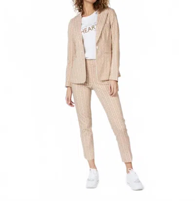 Esqualo Sienna Stretch Block Blazer In Sand In Neutral