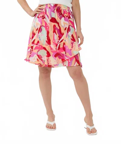 Esqualo Skye Short Skirt In Heat Wave In Multi