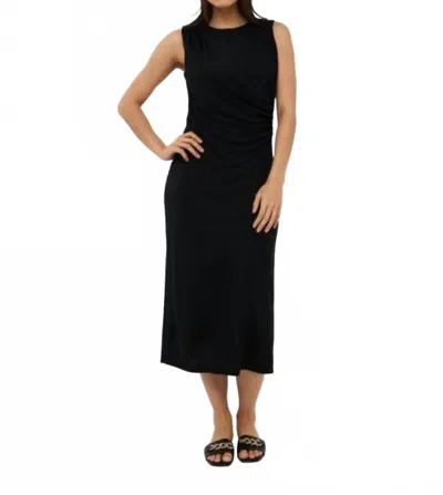 Esqualo Sleeveless Gathering Dress In Black