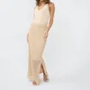 Esqualo Small Diamond Knit Skirt In Soft Gold In Multi