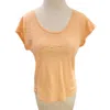 Esqualo Spring Shimmer T-shirt In Peach In Pink