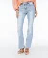 Esqualo Stick To It Flare Jeans In Light Wash In Blue