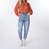 Esqualo Structured Ruffle Blouse In Rust In Pink