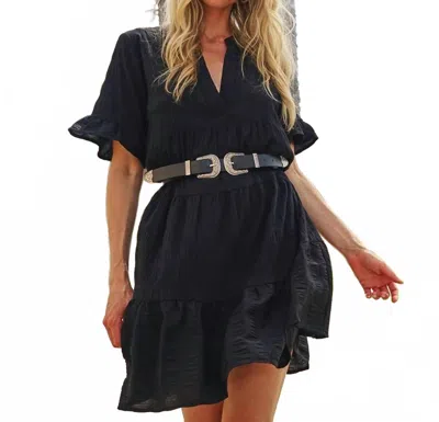 Esqualo Sunseeker Mini Dress In Black