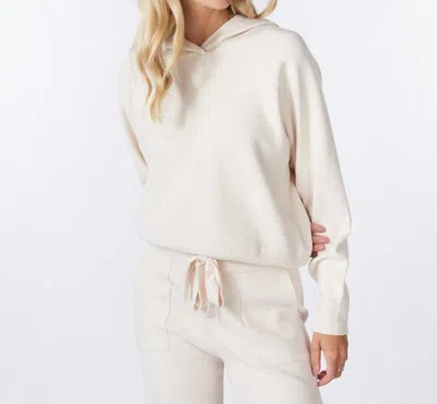 Esqualo Sweater Knitted Hoodie In Ivory In Beige
