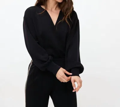 Esqualo Sweater Studs Modal In Black