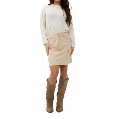 Esqualo Swerta Slub Sweater In Coated Champagne In Multi