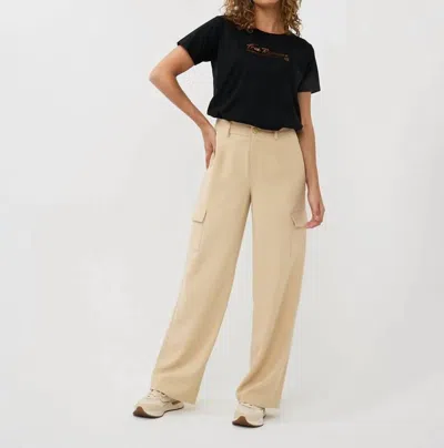 Esqualo Tanner Cargo City Trousers In Sand In Brown