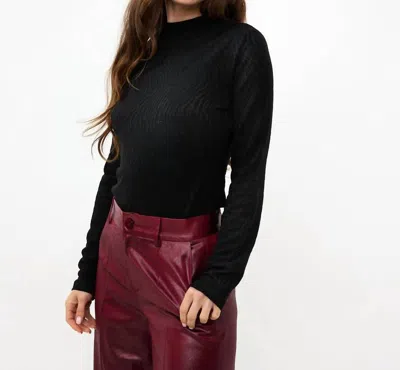 Esqualo Top Long Sleeve Burn Out Animal In Black