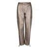 ESQUALO TROUSERS CARGO PU IN SOFT GOLD