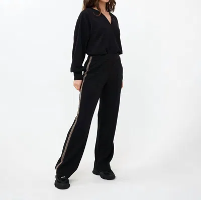 Esqualo Trousers Lurex Tape In Black
