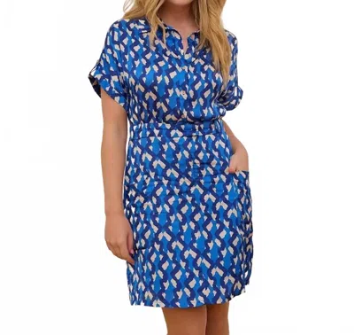 Esqualo Utopia Blue Print Dress