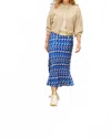 Esqualo Utopia Fantasy Midi Skirt In Blue In Blue