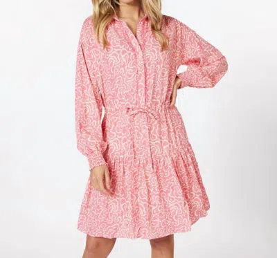 Esqualo Vonda Vibrant Vacay Dress In Pink