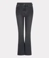 Esqualo Women's Colored Flair Trousers In Denim Black In Blue