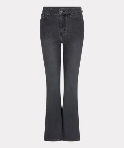 Esqualo Women's Colored Flair Trousers In Denim Black In Gray