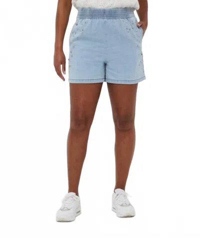 Esqualo Women's Embellished Jean Short In Blue