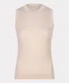Esqualo Women's Laura Ribbed Tank In Sand In Beige