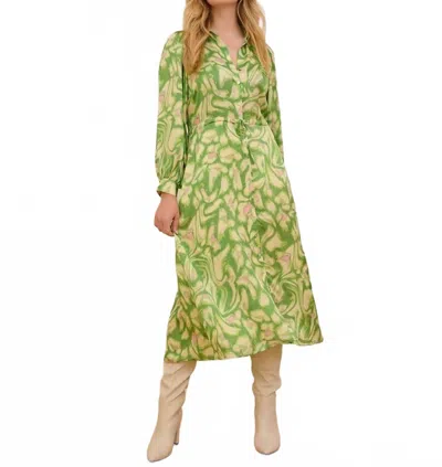 Esqualo Women's Long Printed Dress In Floral Treasure In Multi